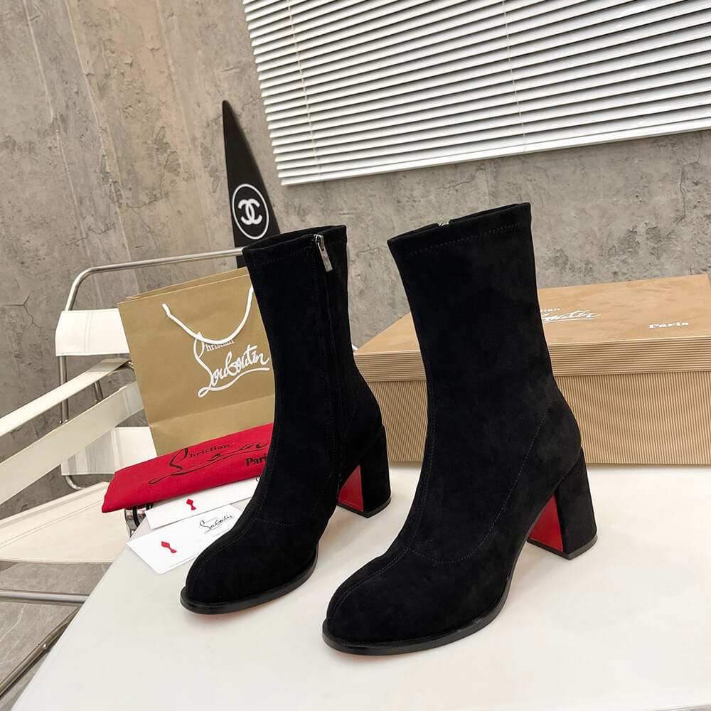 Chr1st1an Louboutin Strechadoxa 70 Suede Ankle Boots