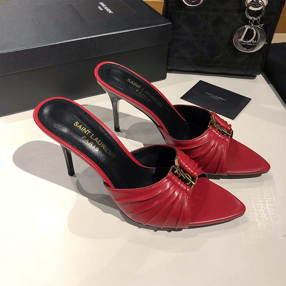 Y51  BABYLONE MULES IN SMOOTH LEATHER