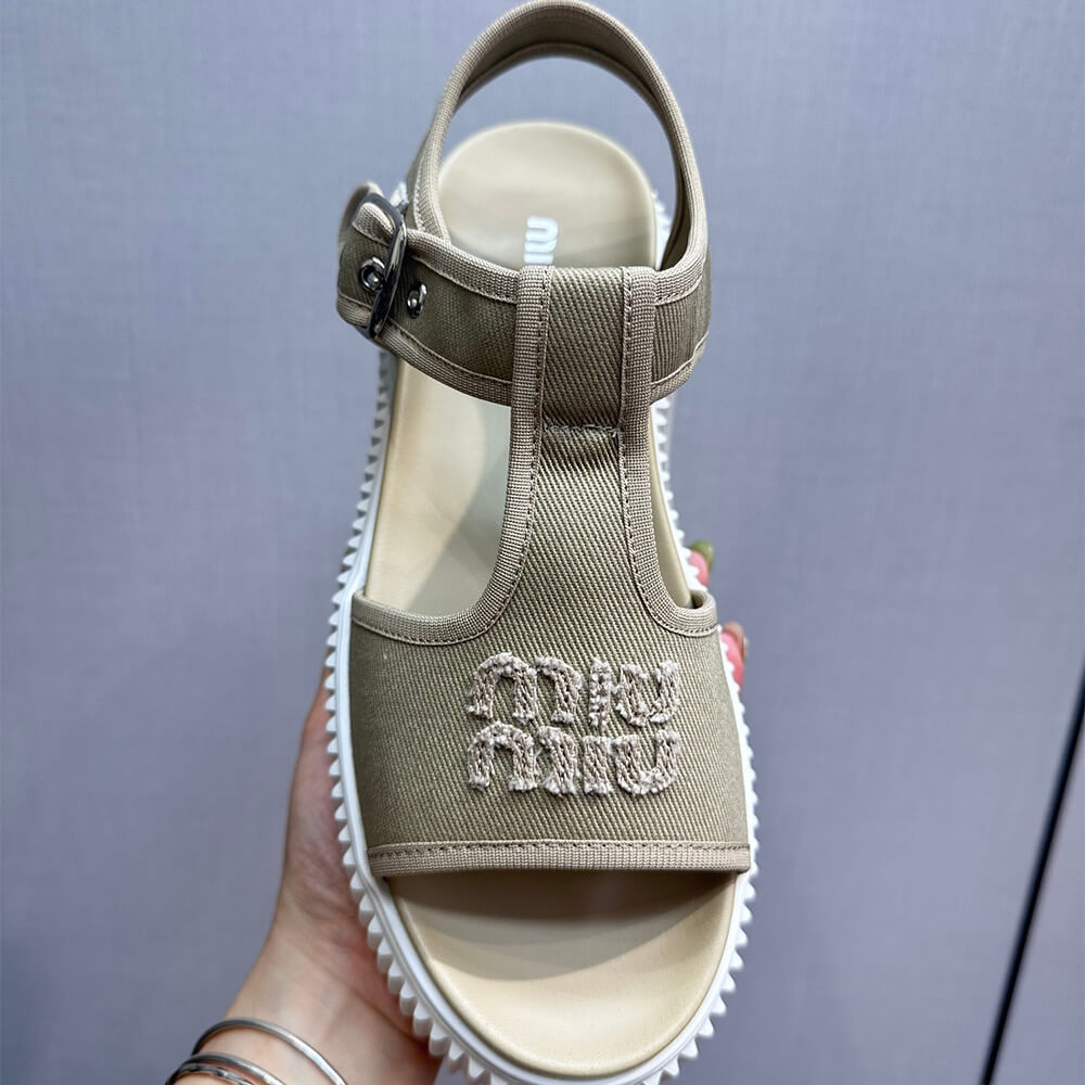 m1um1u De*1m flatform sandals