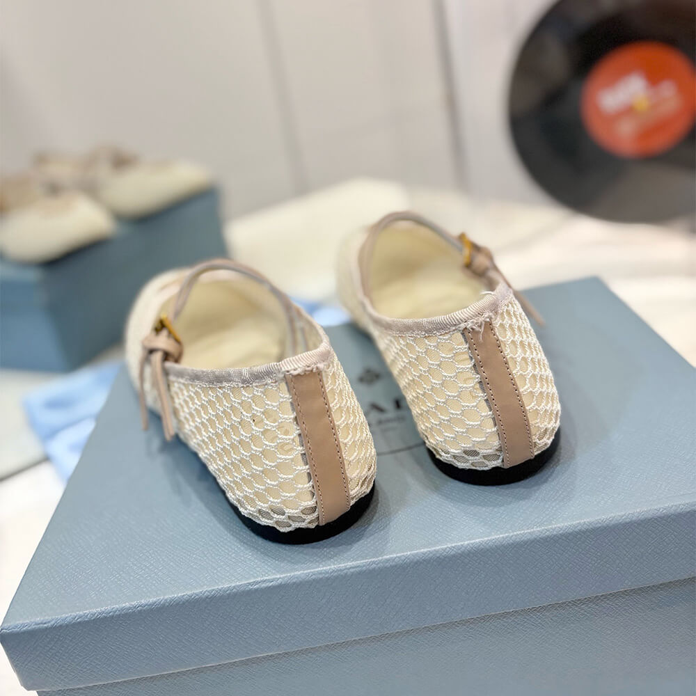 Pra*a Mesh fabric ballerinas