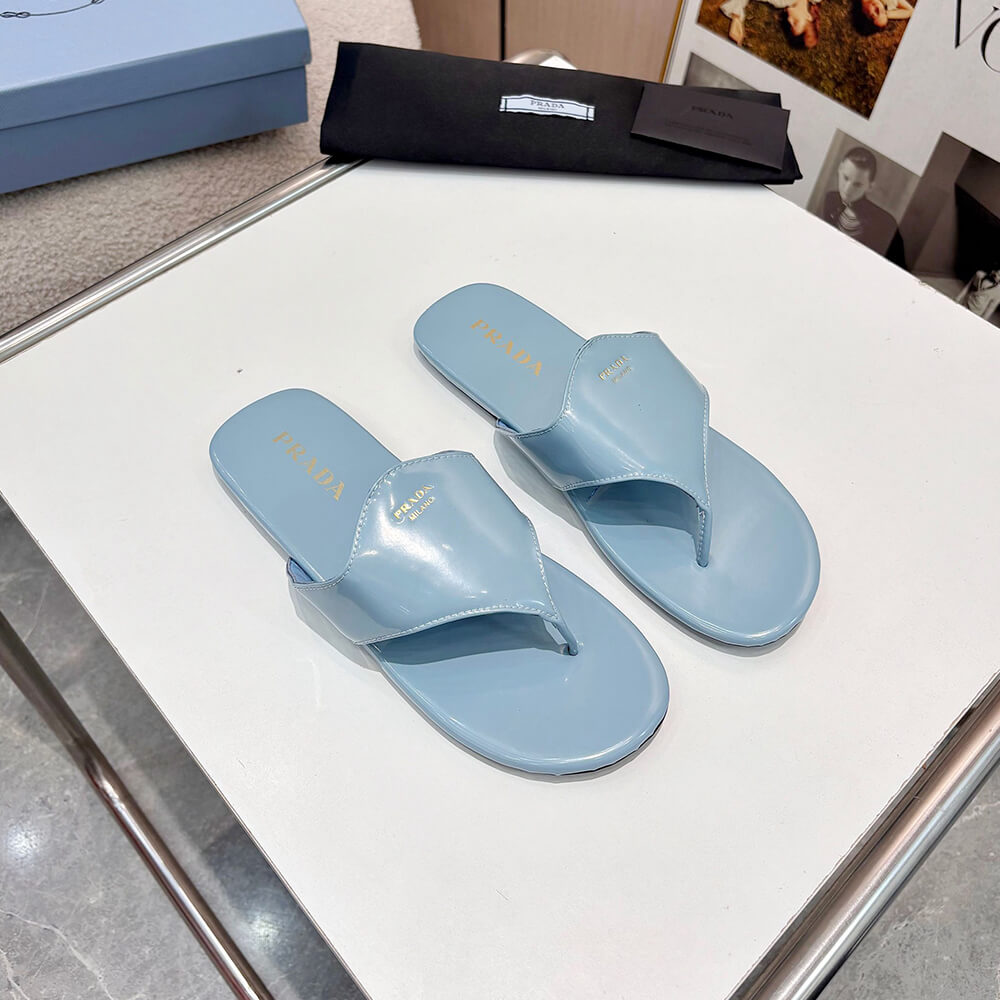 Pra*a Brushed leather thong sandals
