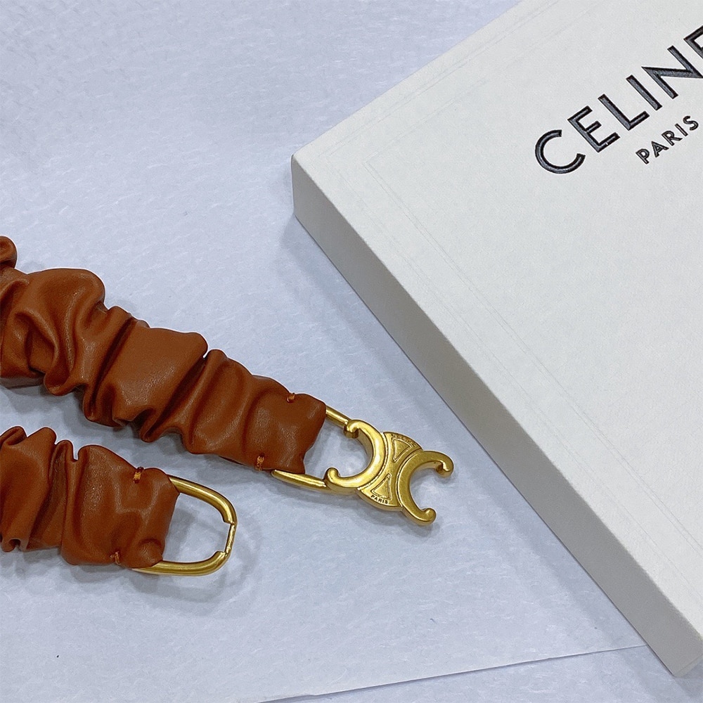 Ce1i*e Triomphe belt camel leather