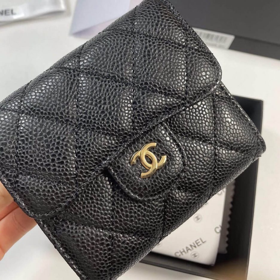 Ch**el Flap Compact Wallet
