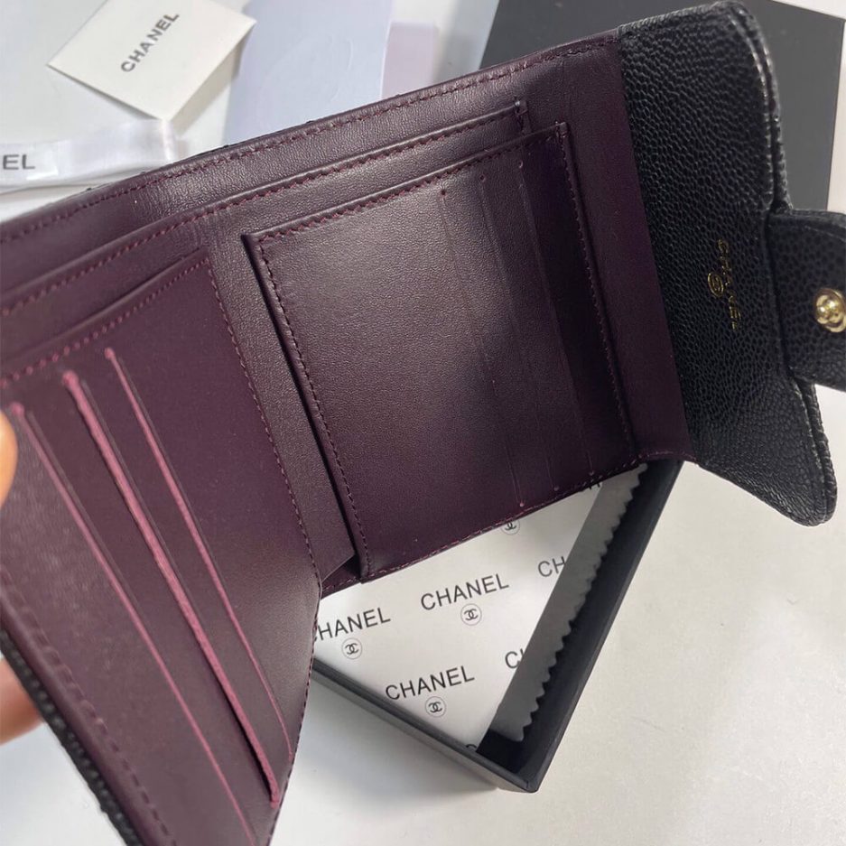Ch**el Flap Compact Wallet