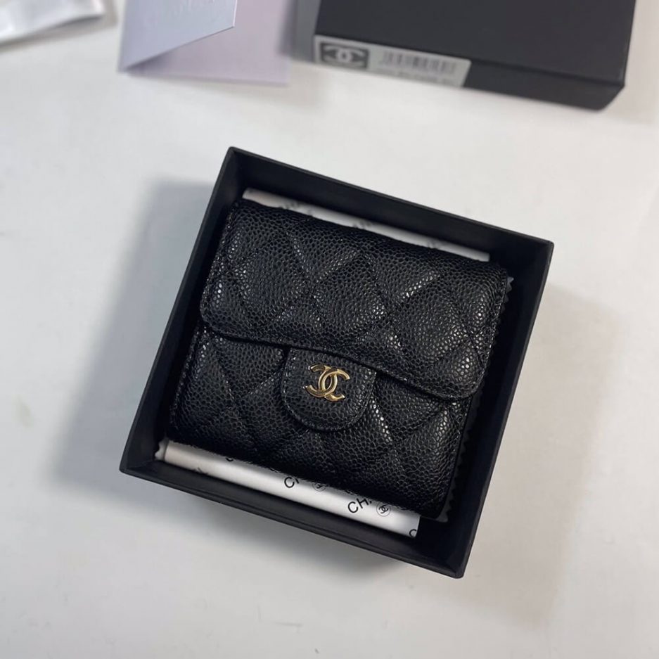 Ch**el Flap Compact Wallet