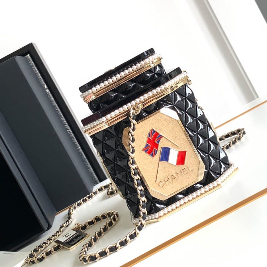 Ch**el TEA BOX MINAUDIERE(HIGH-END GRADE)