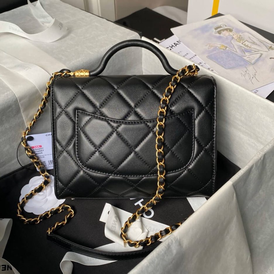 Small FLAP BAG WITH TOP HANDLE