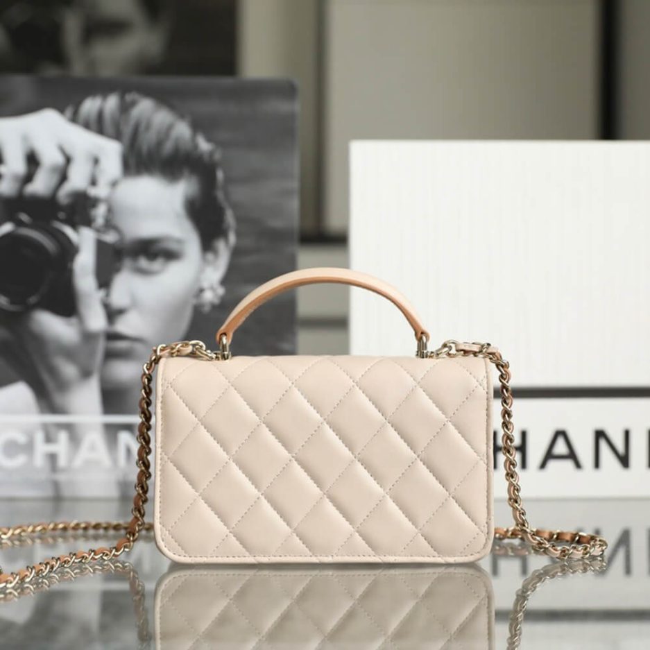 Ch**el MINI FLAP WITH TOP HANDLE(HIGH-END GRADE)