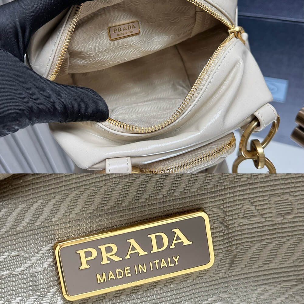 Pra*a Dangle leather top-handle mini-bag(HIGH-END GRADE)