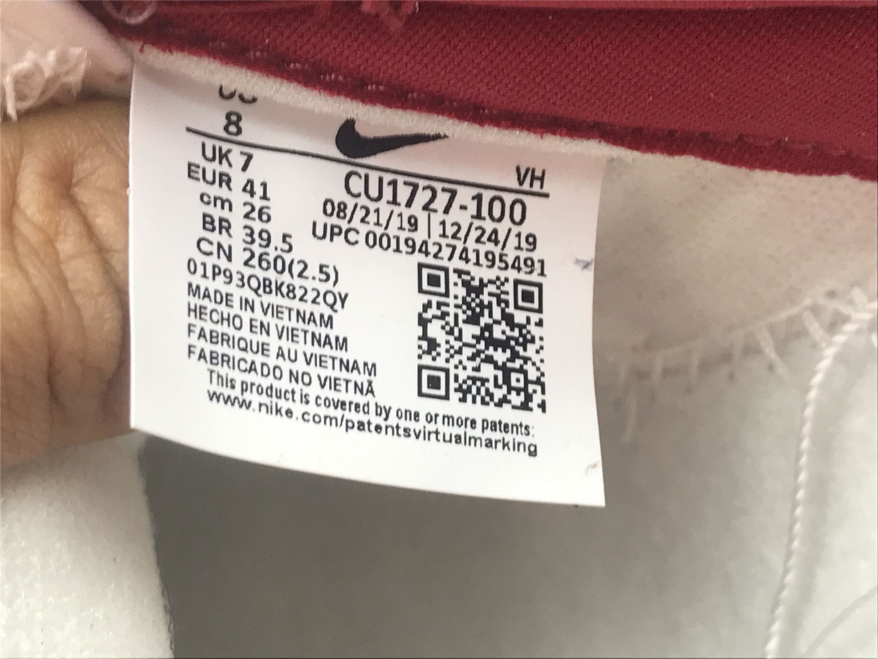 UA NIKE DUNK LOW RETRO SP "UNIVERSITY RED"