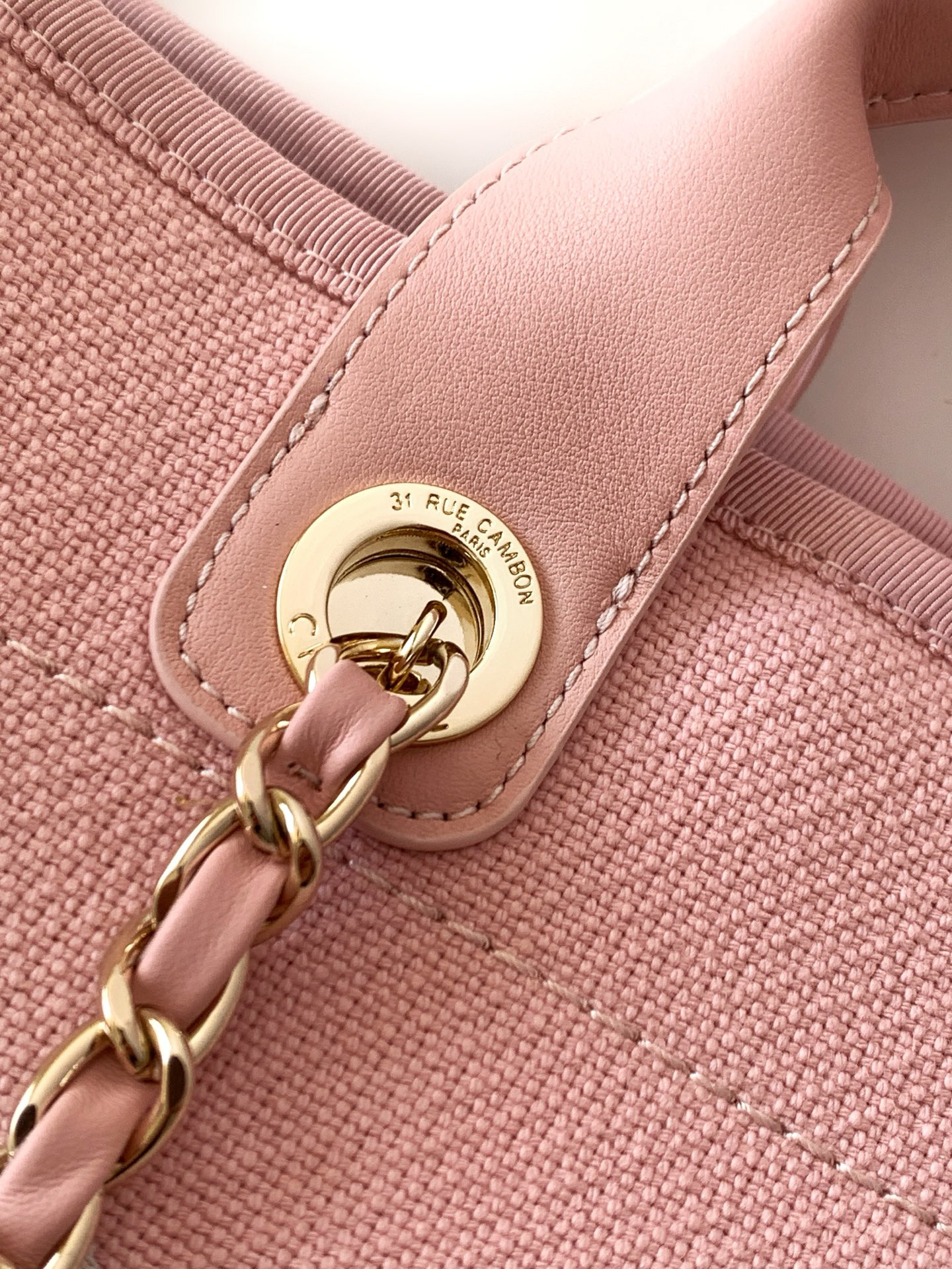 Ch**el deauville tote shopping bag 38x13x22cm