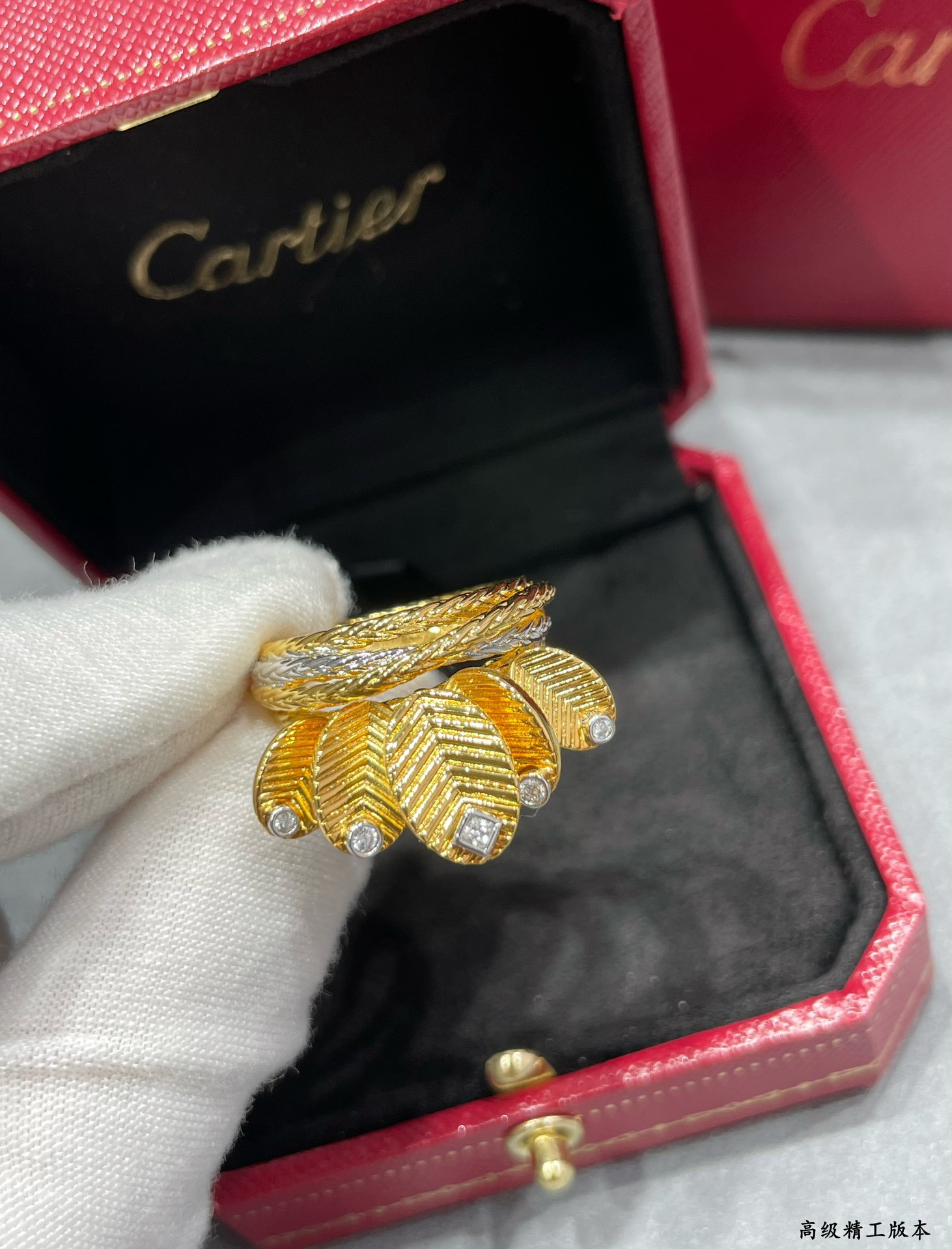 Ca*t1er Coffee bean leaf Ring