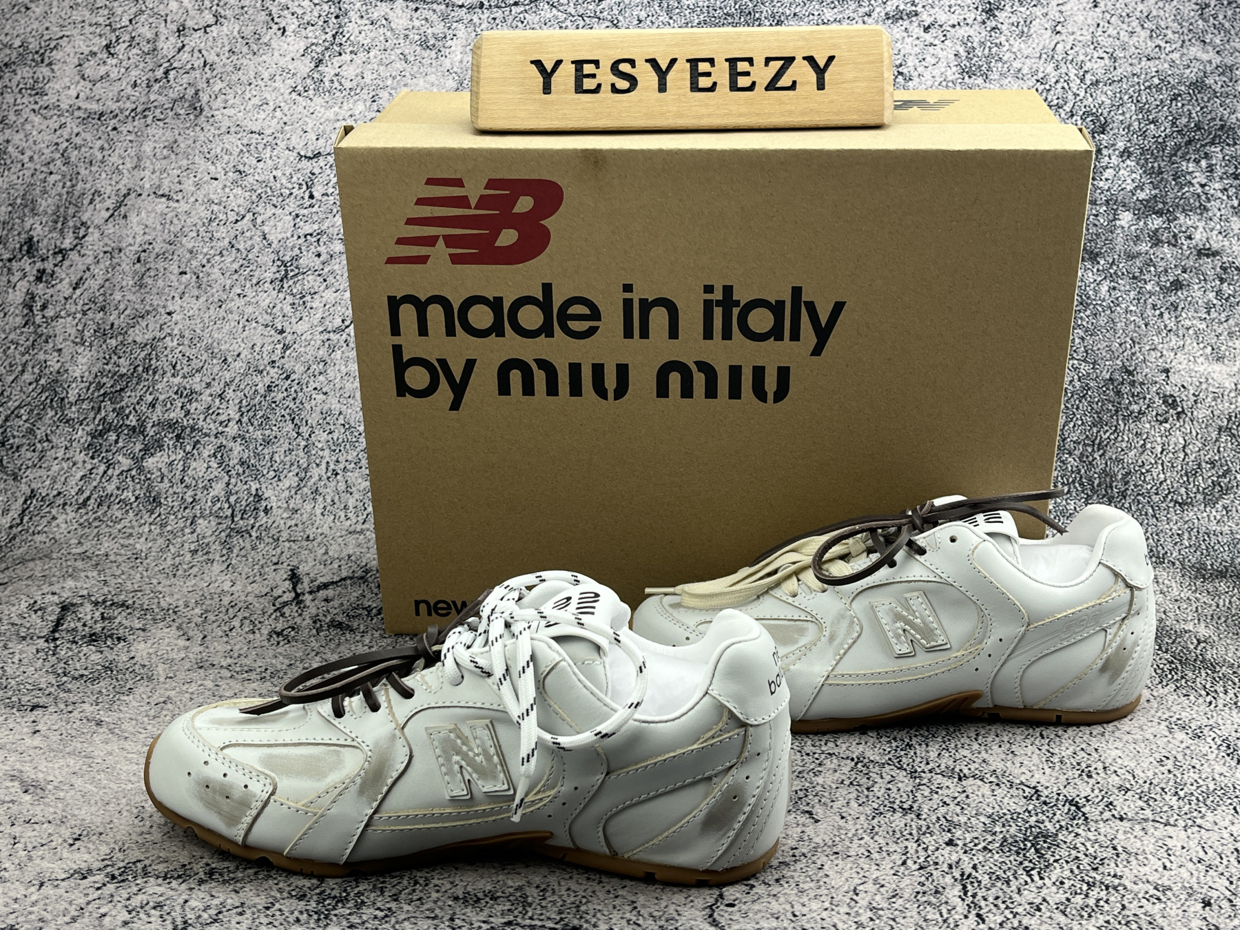 ua m1v m1v x new Ba1an*e 530 sl leather sneakers