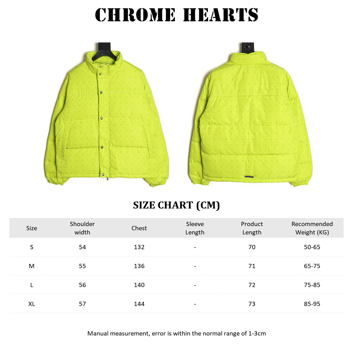 Ch*0me He**ts short puffer jacket