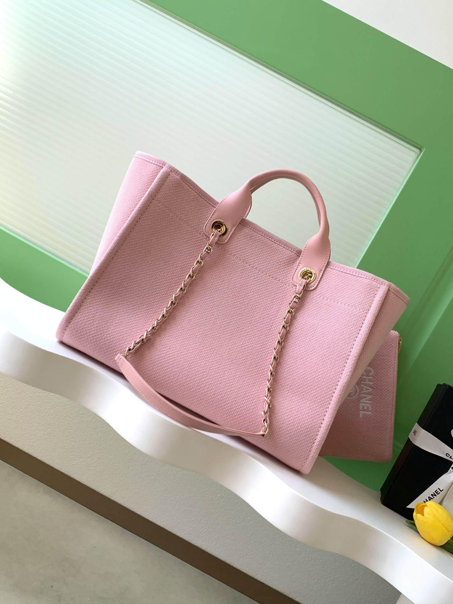 Ch**el deauville tote shopping bag 38x13x22cm