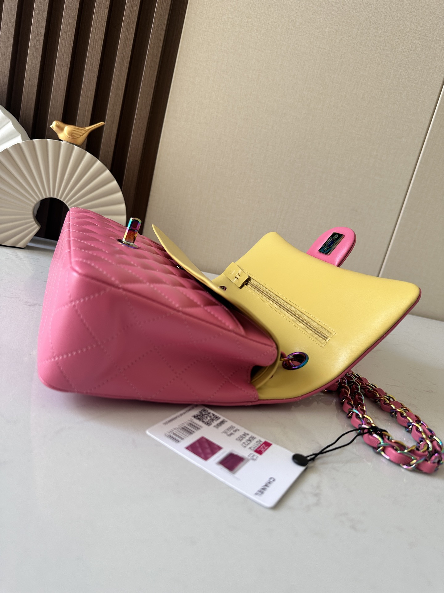 Ch**el classic flap handbag cf 25.5x15x6cm
