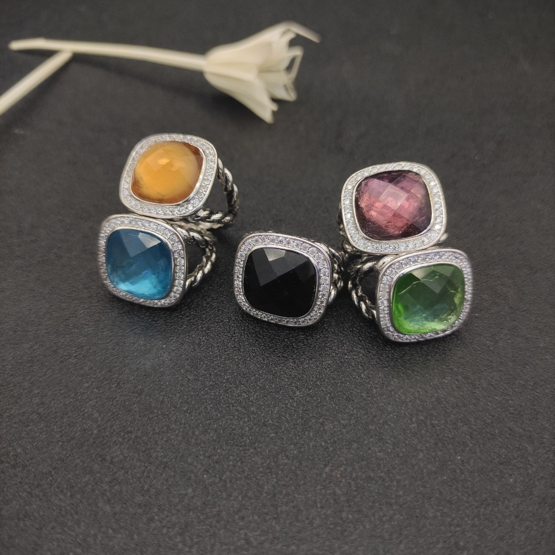 dau1d Yvrm*n 14mm square d1am0nd ring