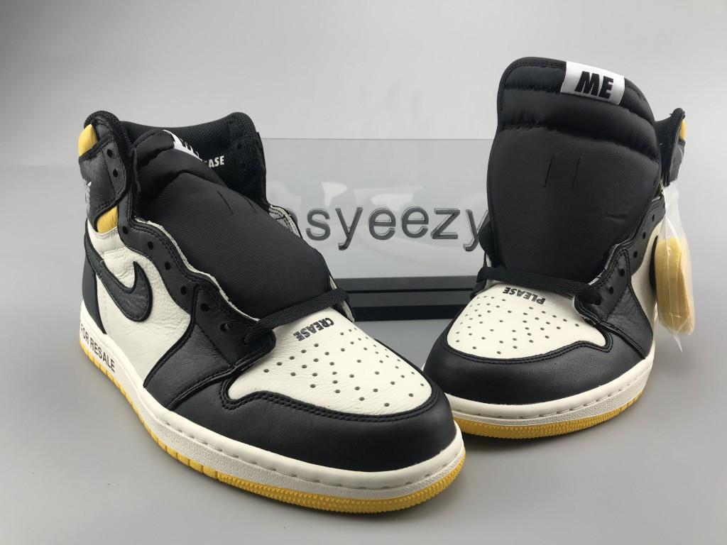 UA AIR JORDAN 1 RETRO HIGH OG NRG NOT FOR RESALE BLACK YELLOW