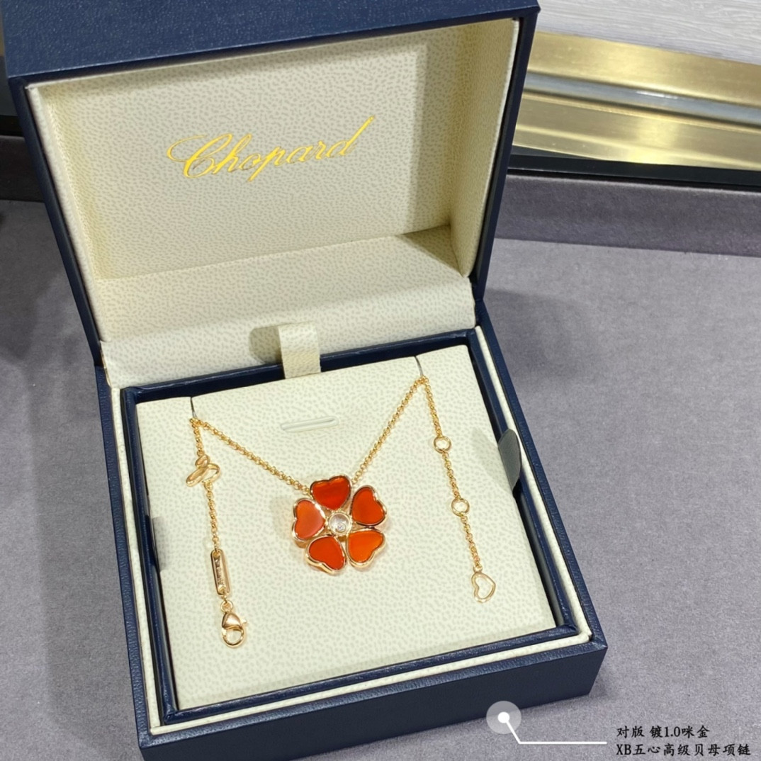 Chopard Five Hearts Mother-of-Pearl Necklace