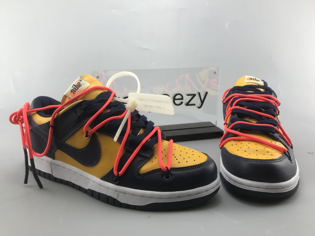 UA NIKE OFF-WHITE X DUNK LOW "UNIVERSITY GOLD"