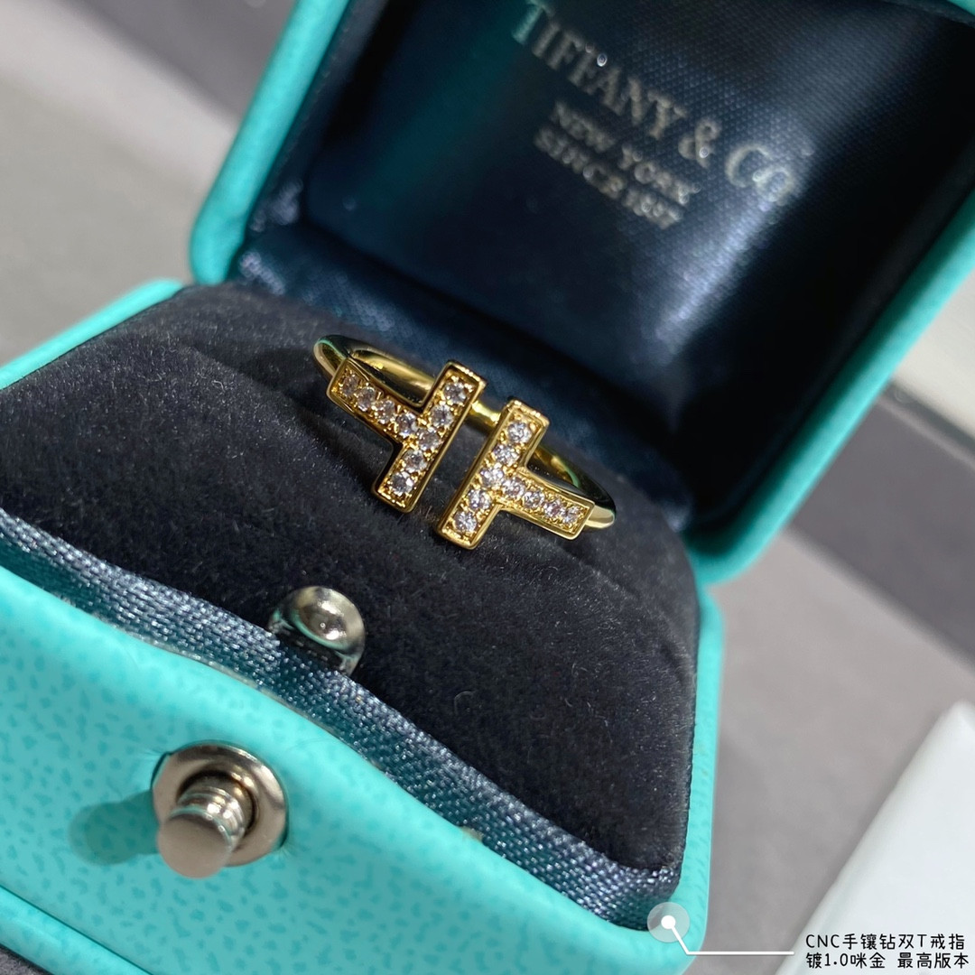 t*f*ny & co. double t D1am0nd-banded ring