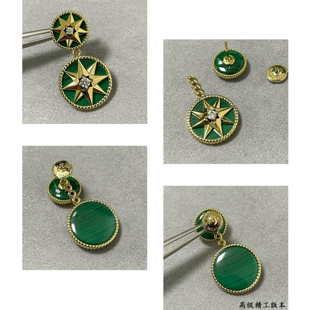 D10r rose des vents earrings