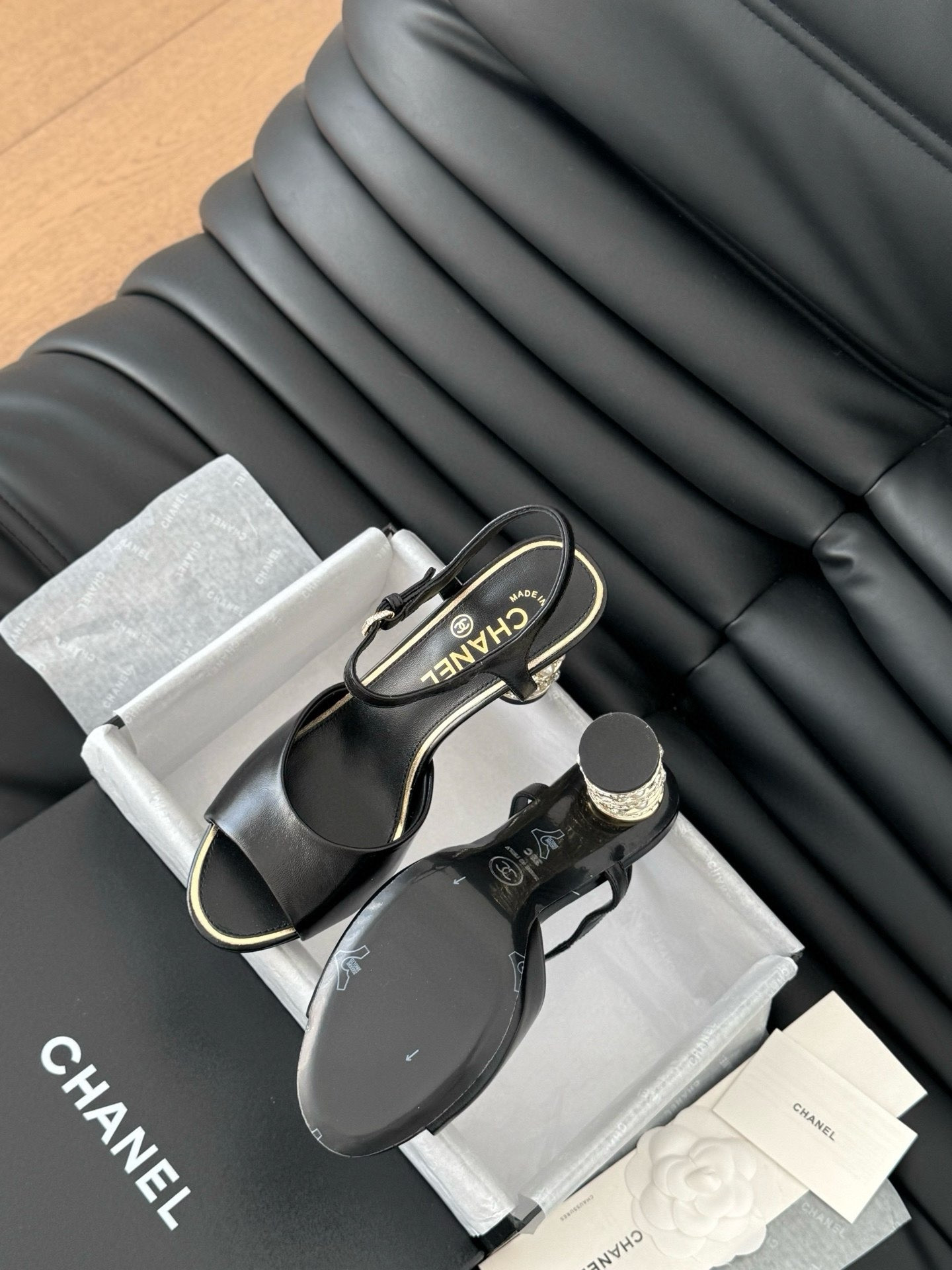 UA Ch**el Rhinestone Heel Sandals