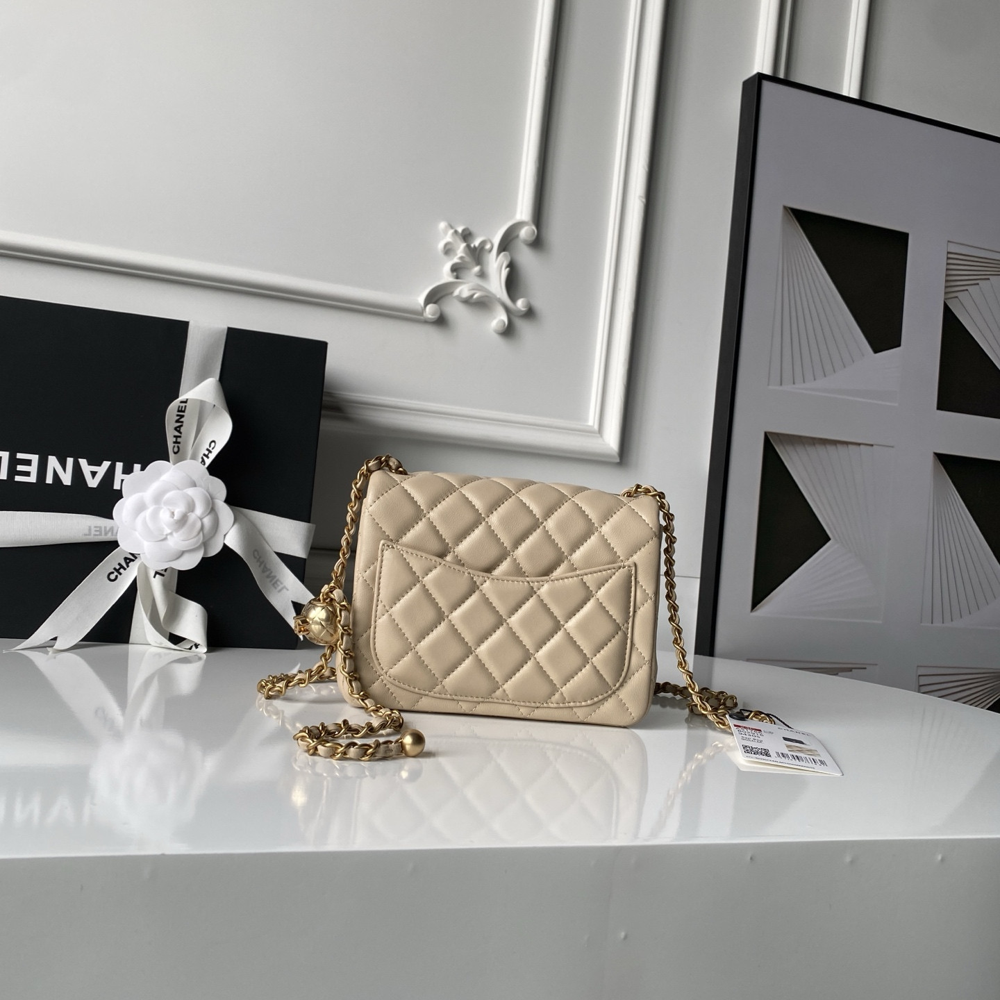 Ch**el MINI FLAP BAG 13.5x17x8cm