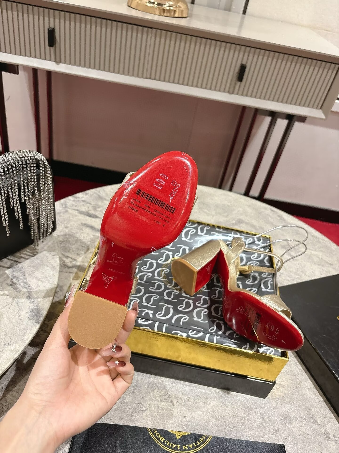 ua chr1st1an louboutin miss jane leather sandals(cusT0mized, no exchange no return, about 15 days)