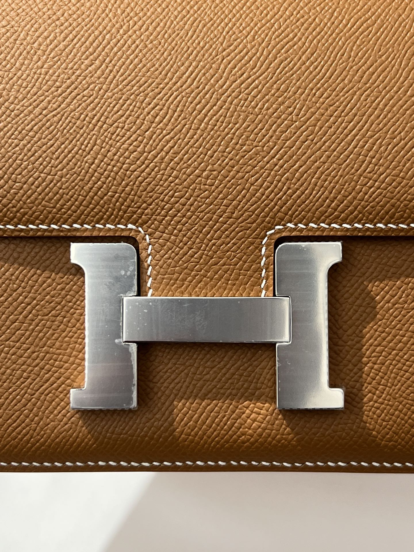 H**me5 Constance 24 Epsom leather silver hardware 9.4"x5.9"x3"