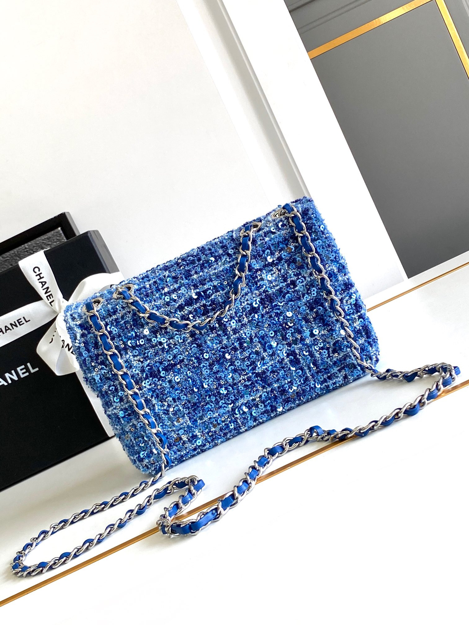 Ch**el Mini CF Rose Gold Hardware 20x15x7cm