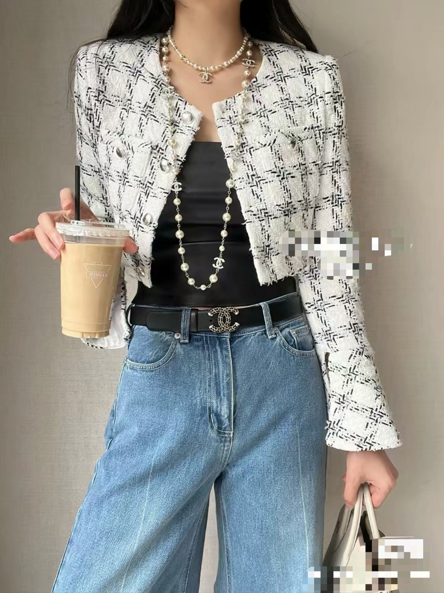Ch**el necklace(chain length 102cm)