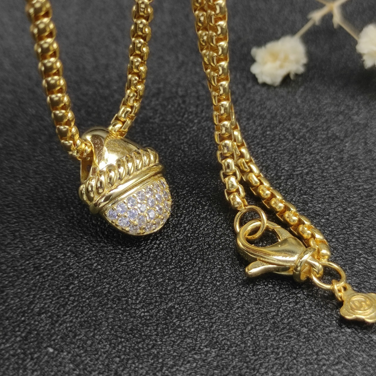 dau1d Yvrm*n necklace(chain length 50+5cm delay chain chain thickness 3mm)