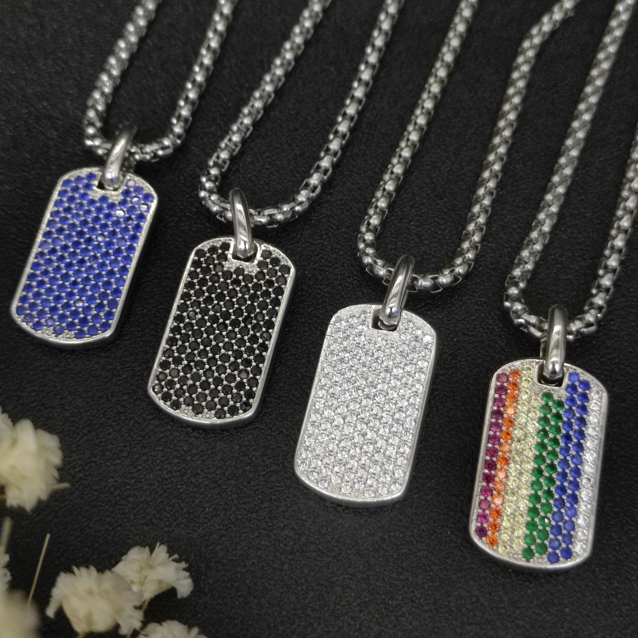 dau1d Yvrm*n brand necklace(chain length 50+5cm delay chain chain thickness 3mm)