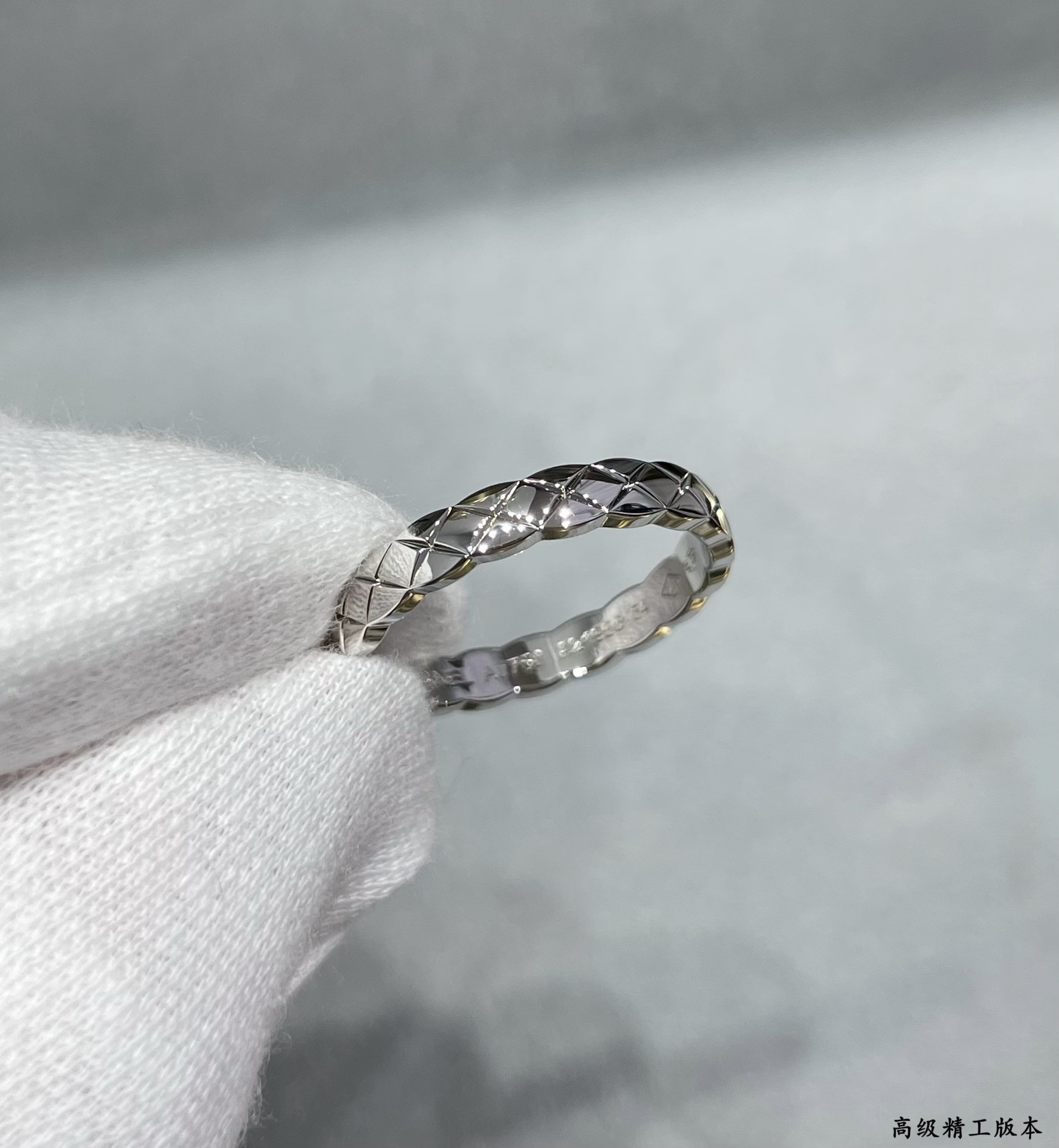 Ch**el Narrow D1am0nd Pattern Smooth Ring