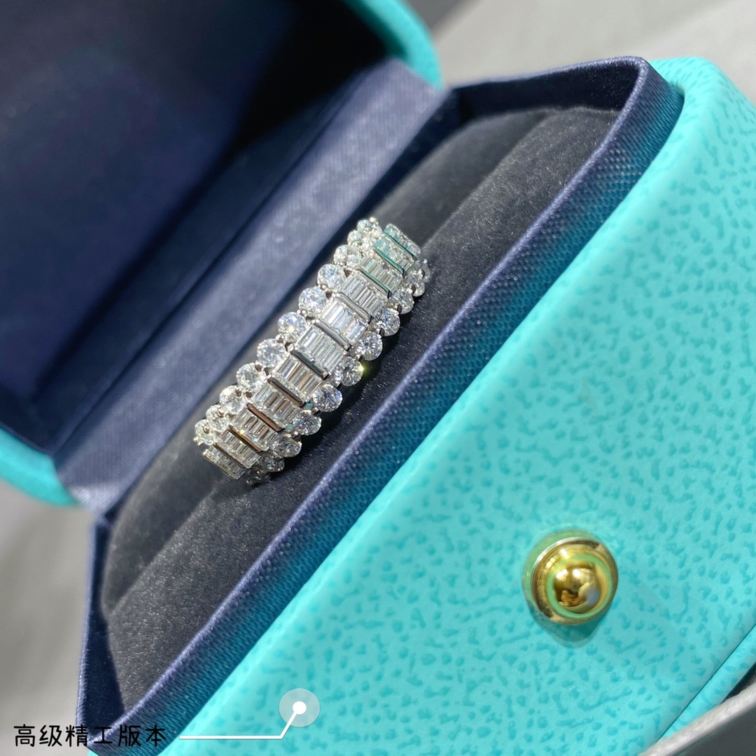 t*f*ny & co. triple-row D1am0nd eternity ring ag925