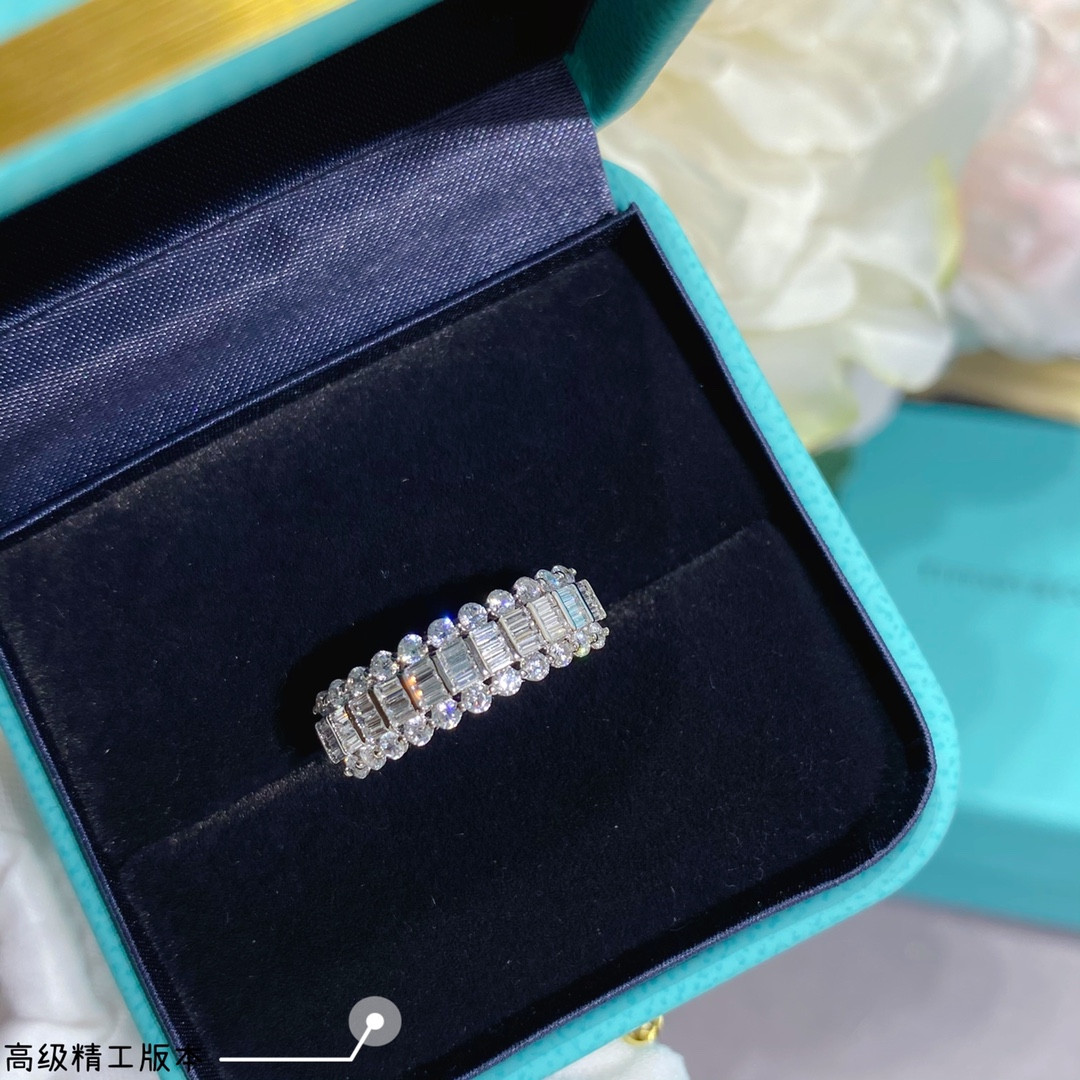 t*f*ny & co. triple-row D1am0nd eternity ring ag925