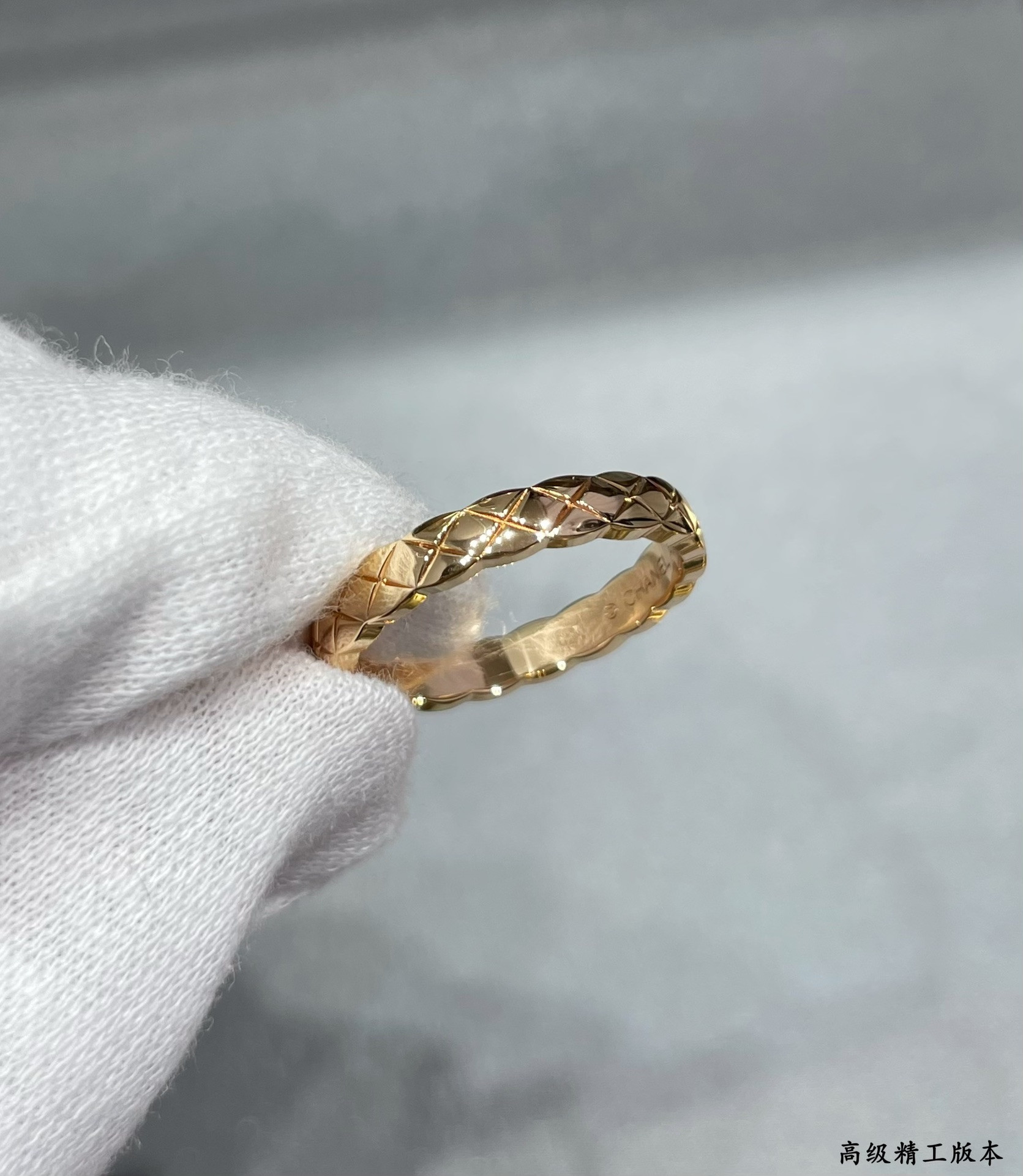 Ch**el Narrow D1am0nd Pattern Smooth Ring