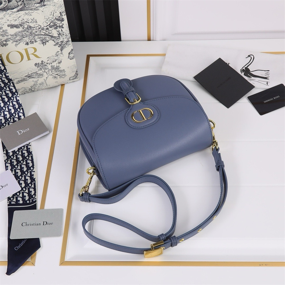 MEDIUM D10r BOBBY BAG Navy Box Calfskin