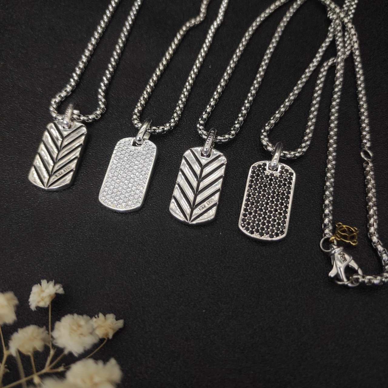 dau1d Yvrm*n brand necklace(chain length 50+5cm delay chain chain thickness 3mm)