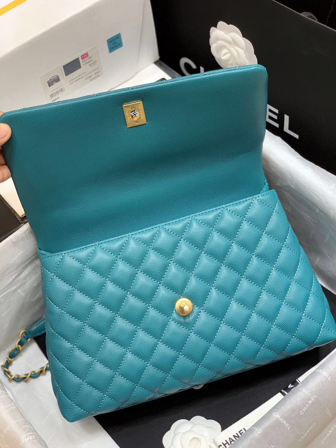 Ch**el COCO Handle bag medium 28cm