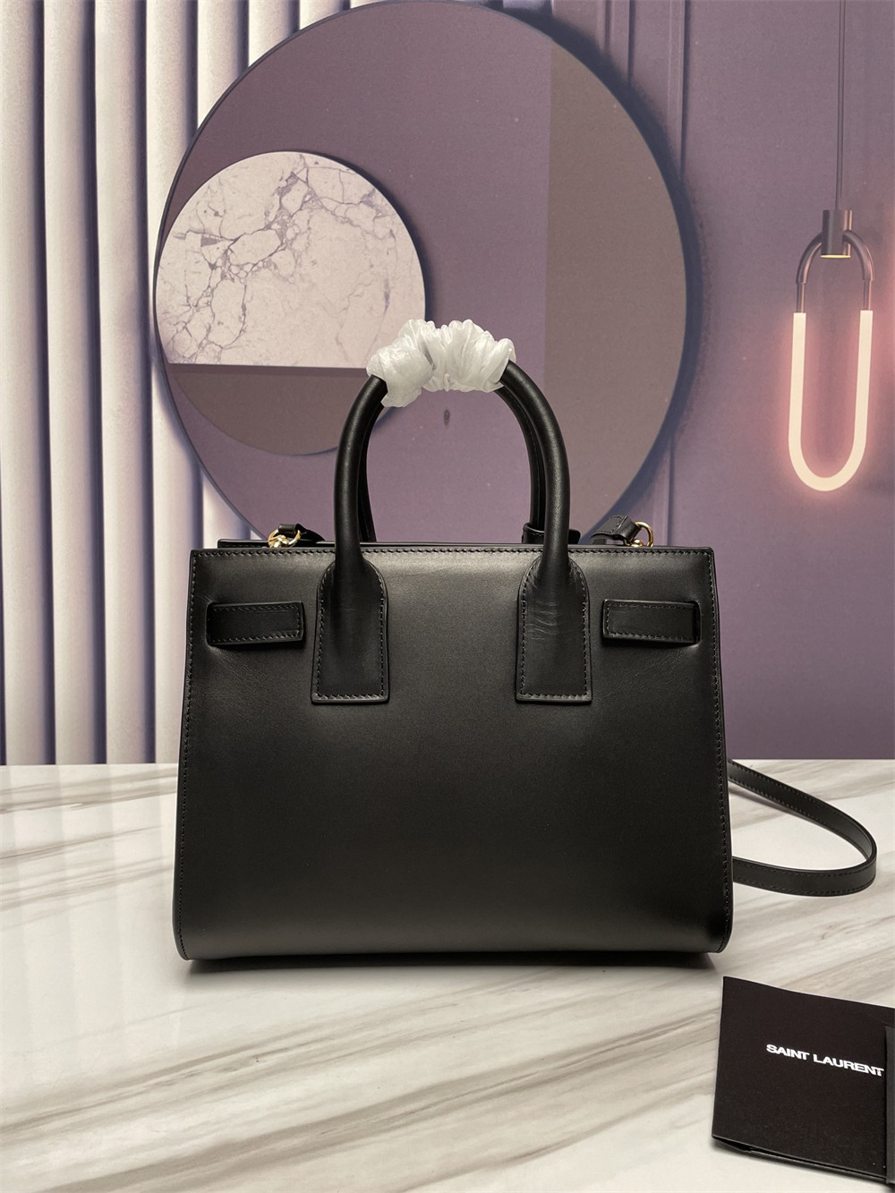 Y51 SAC DE JOUR BABY IN SHINY LEATHER BLACK
