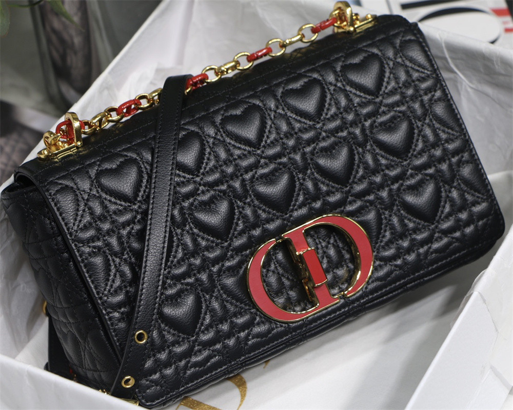 MEDIUM D10r CARO BAG amour black 25.5 x 15.5 x 8 cm