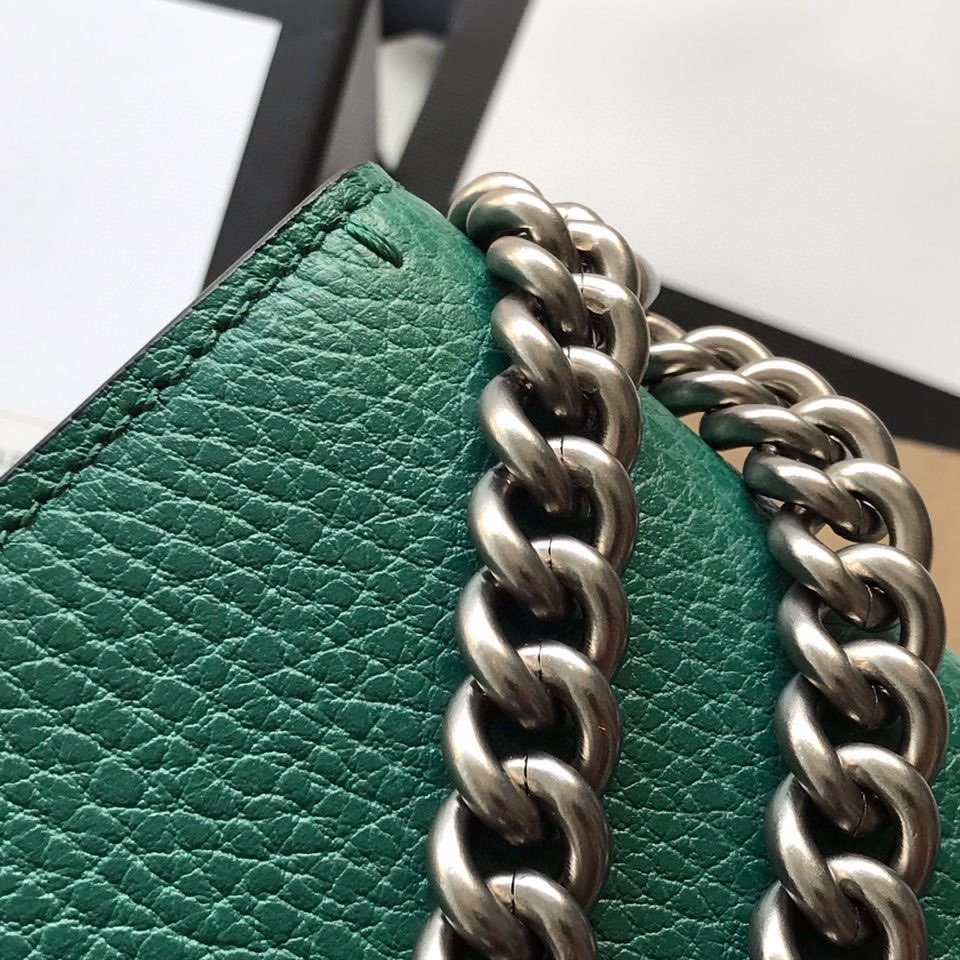 Gvc*1 DIONYSUS LEATHER MINI BAG GREEN 7.5"Wx6"Hx2"D