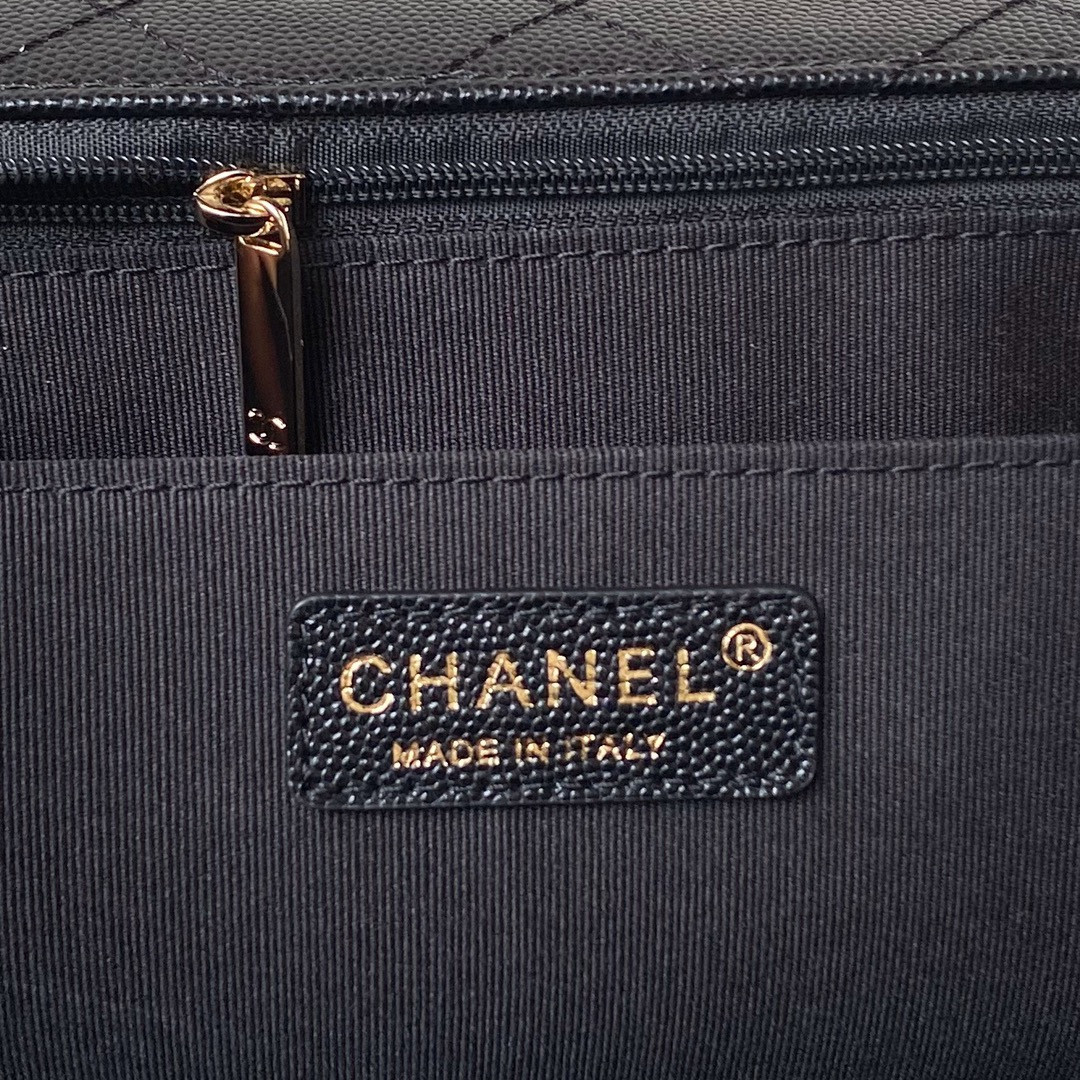 Ch**el CLASSIC FLAP BLACK 28x38x12cm