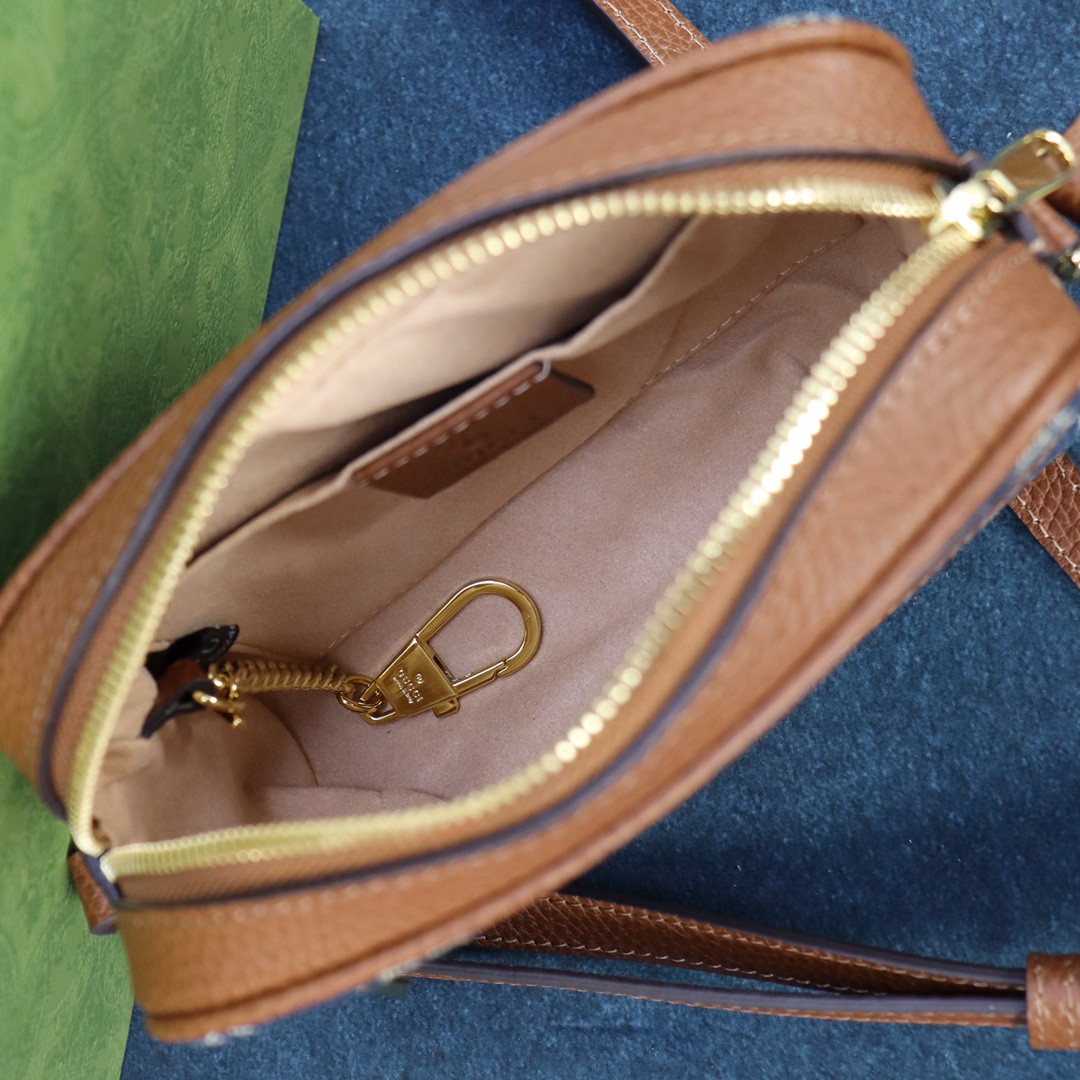 gvc*1 ophidia gg mini top handle bag De*1m blue 6.8 w x 4.7 h x 2.1 d