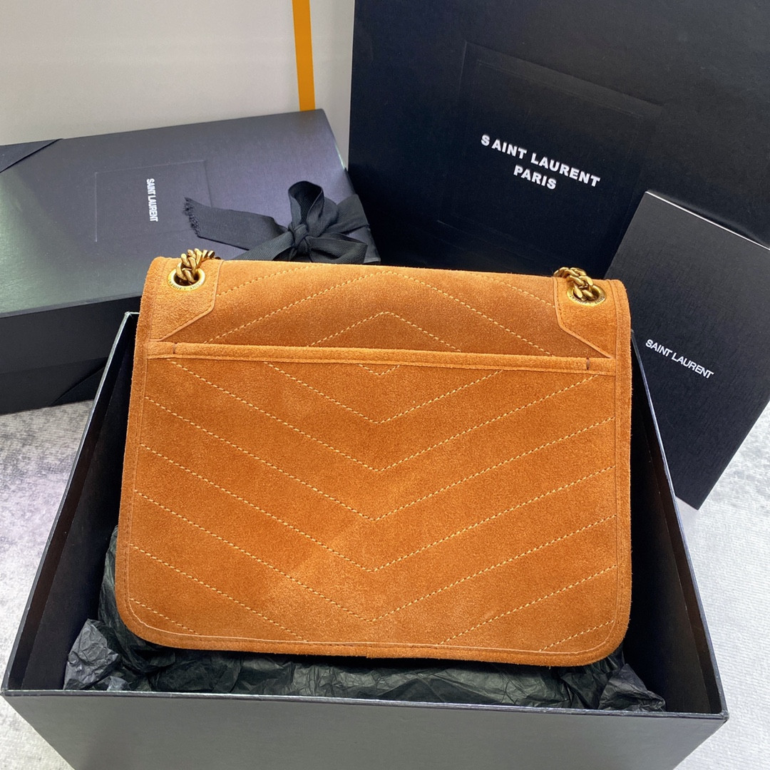 Y51 NIKI MEDIUM IN SUEDE ORANGE 11 X 7.8 X 3.3 INCHES