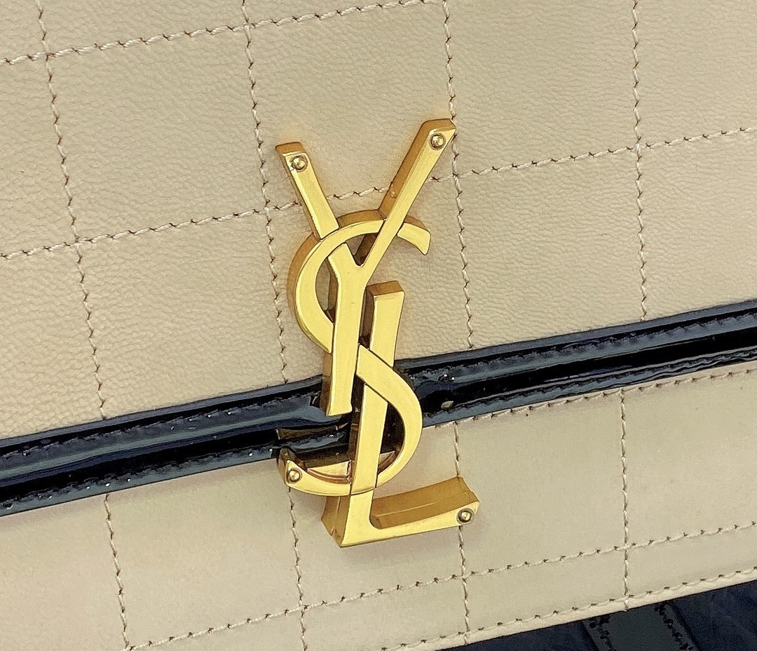 Y51 SOLFERINO MEDIUM SATCHEL IN BOX Sa1nt Lau*nt 9.1 X 6.3 X 2.4 INCHES