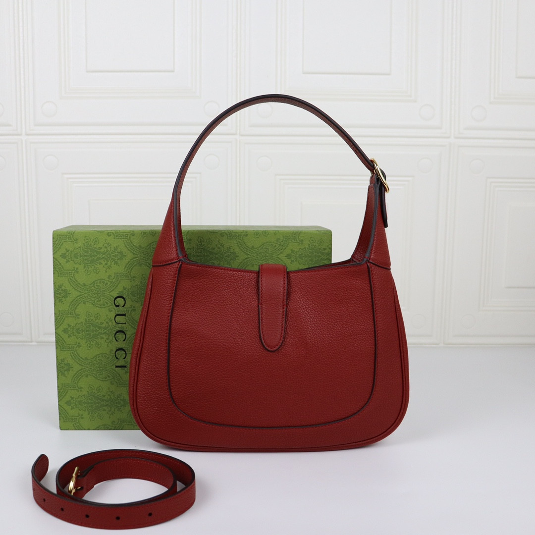 Gvc*1 JACKIE SMALL SHOULDER BAG Rosso Ancora 10.8"W x 7.5"H x 1.6"D