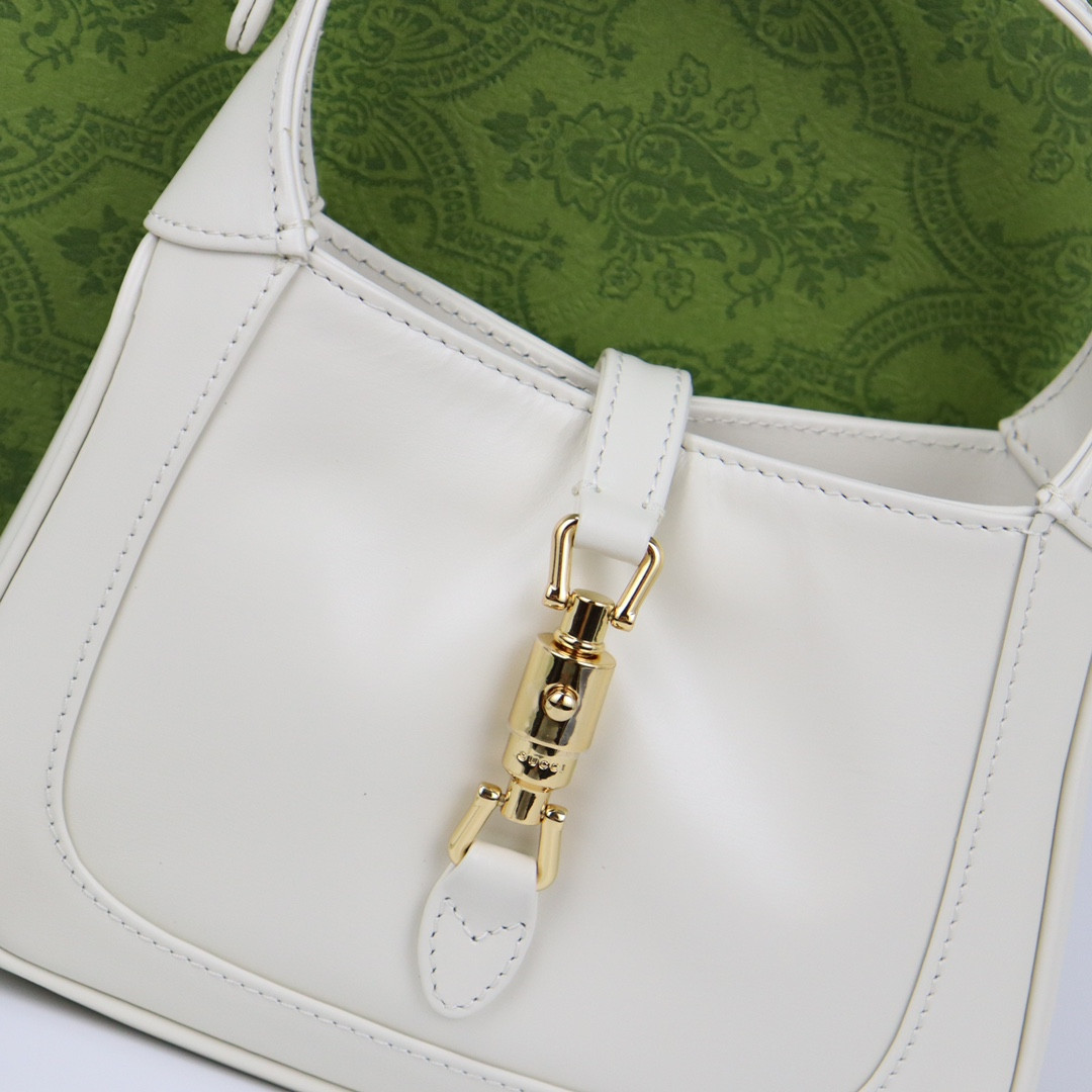 Gvc*1 JACKIE 1961 MINI SHOULDER BAG White 7.5"W x 5.1"H x 1.2"D